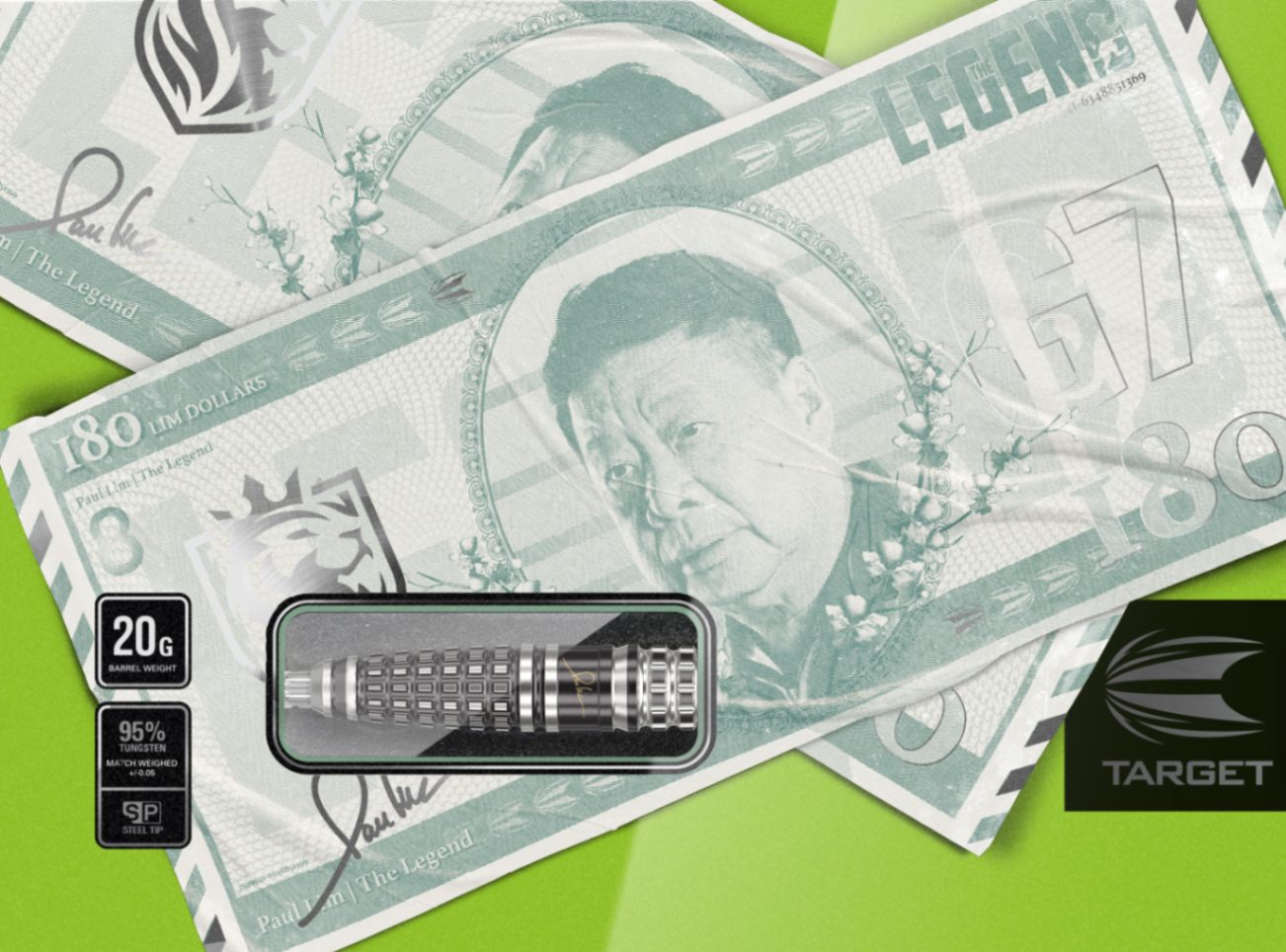 Target Japan - Paul Lim The Legend Gen 7 - 95% - Steel Šipky - Direct Darts - 3