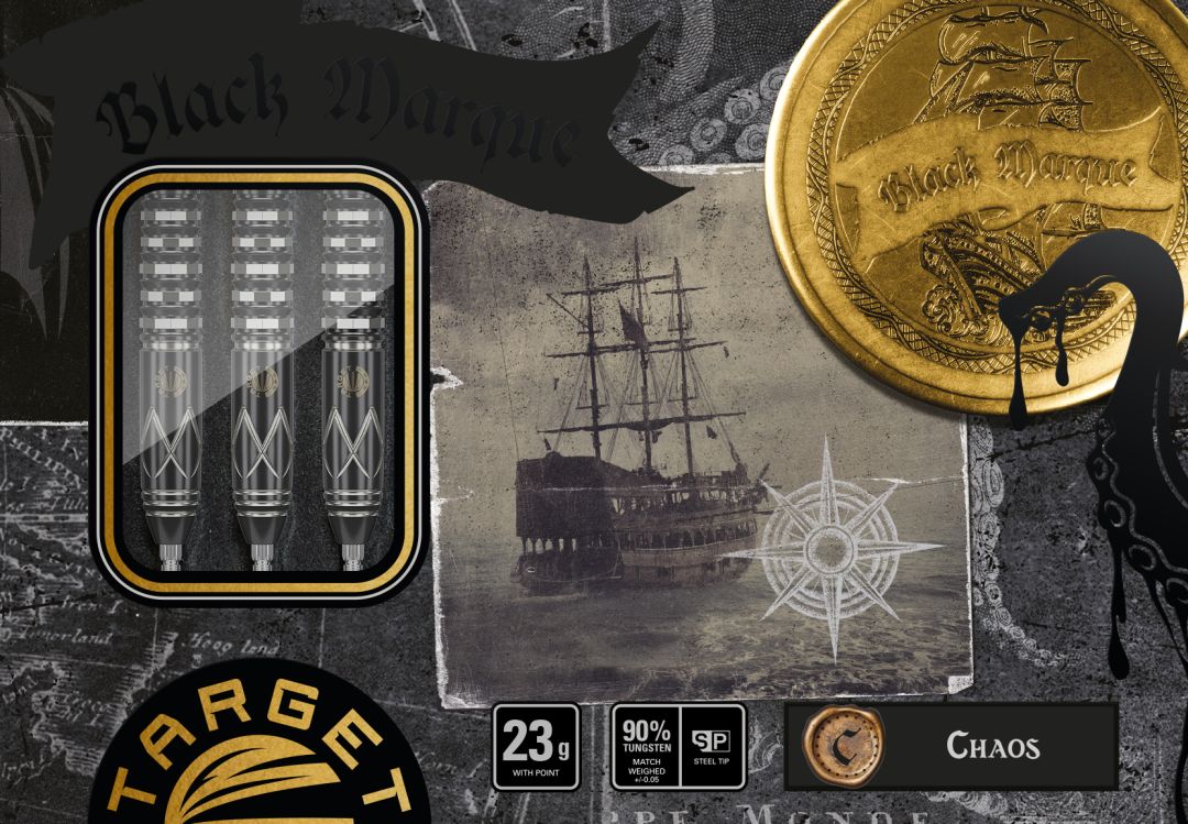 Target Japan - Black Marque Chaos - 90% - Steel Šipky - Direct Darts - 3
