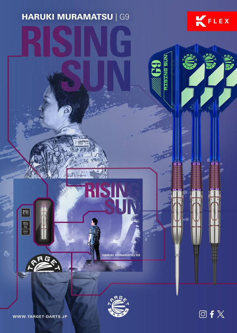 Target Japan - Rising Sun Gen 9 - 95% - Steel Šipky - Direct Darts - 4