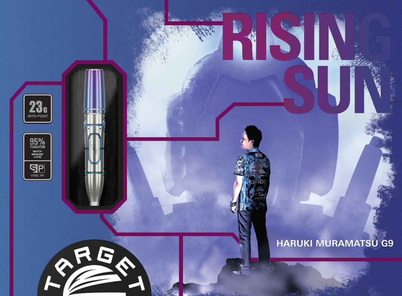 Target Japan - Rising Sun G9 No Groove - 95% - Steel Šipky - Direct Darts - 4