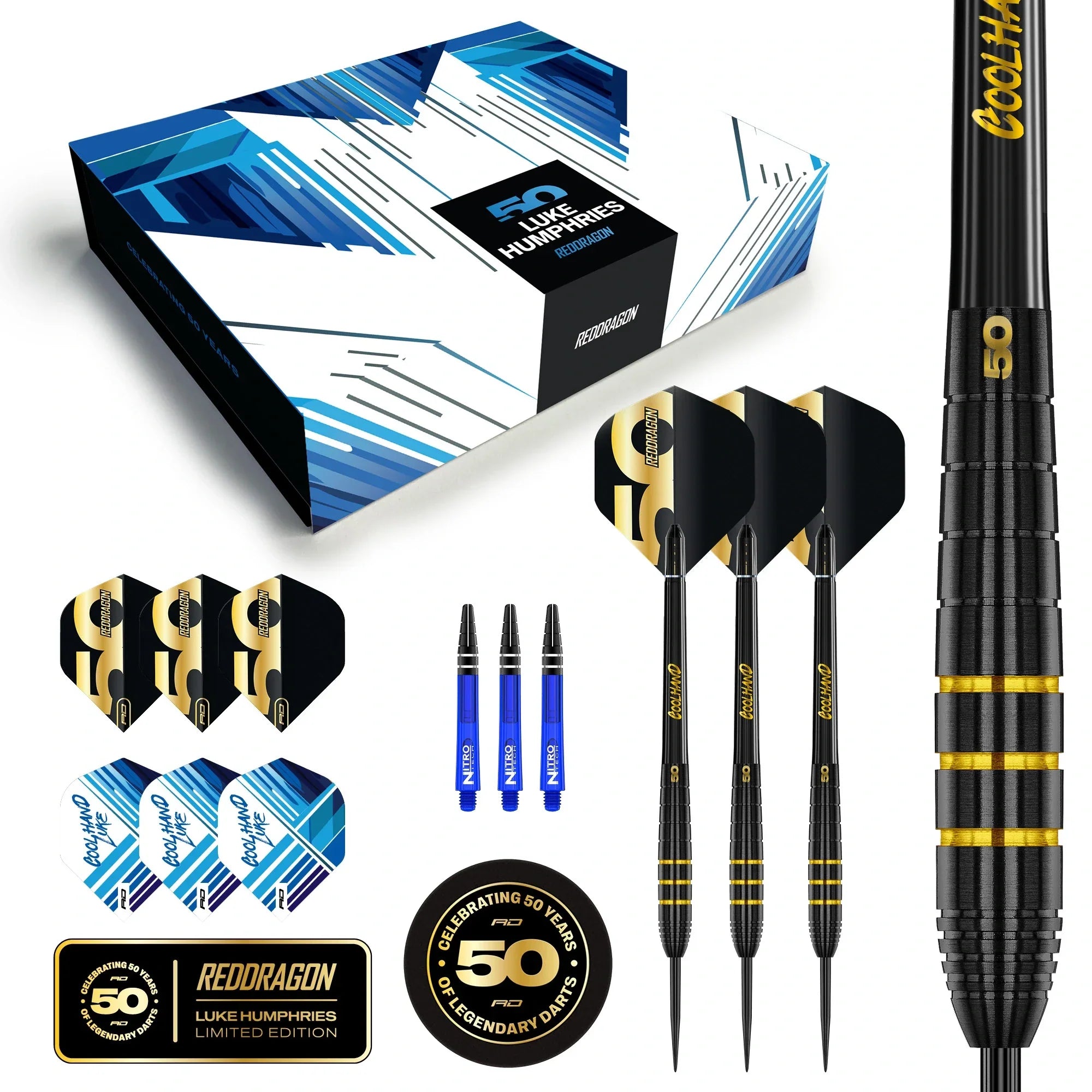 Red Dragon - Luke Humphries 50 Years Limited Edition - Steel Šípky - Direct Darts - 1
