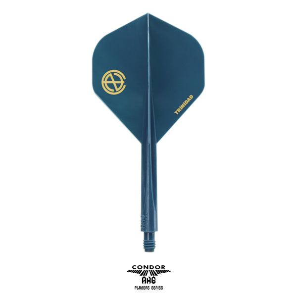 Condor - Axe The Omeshicha - Modrá Zelená - No2 - Jednodílný Násadky/Letky Na Šípky - Direct Darts - 2