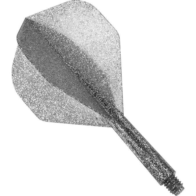 Condor - Zero Stress - Glitter - Šedá Strieborná - No2 - Jednodílný Násadky/Letky Na Šípky - Direct Darts - 1