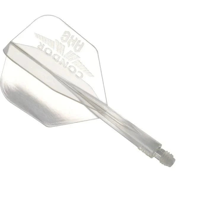Condor - Axe Logo - Průhledná Strieborná - No6 - Jednodílný Násadky/Letky Na Šípky - Direct Darts - 1