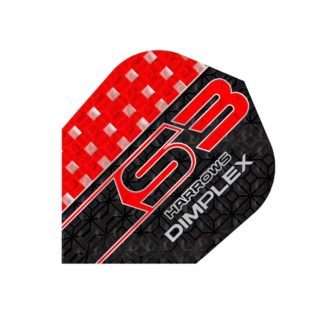 Harrows - Dimplex S3 Červená - No6 - 100 Mikron - Letky Na Šípky - Direct Darts - 1