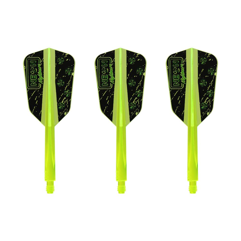 Condor - Axe Stowe Buntz - Neónová Žlutá - Wing Slim - Jednodílný Násadky/Letky Na Šípky - Direct Darts - 1