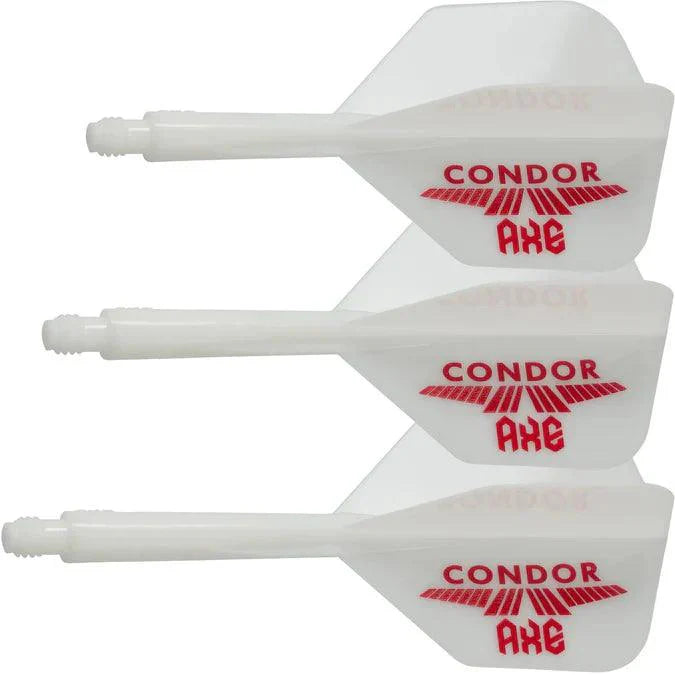 Condor - Axe Logo - Bílá Červená - No6 - Jednodílný Násadky/Letky Na Šípky - Direct Darts - 2