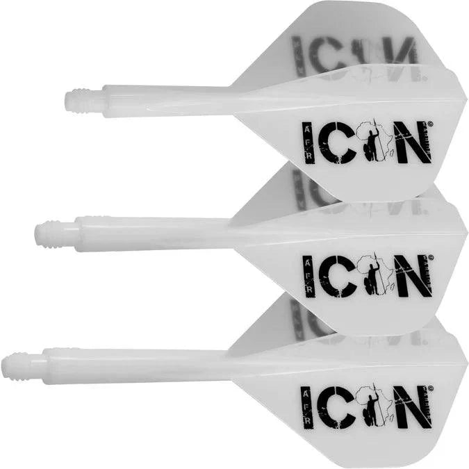 Condor - Axe African Warrior - Bílá - No2 - Jednodílný Násadky/Letky Na Šípky - Direct Darts - 2