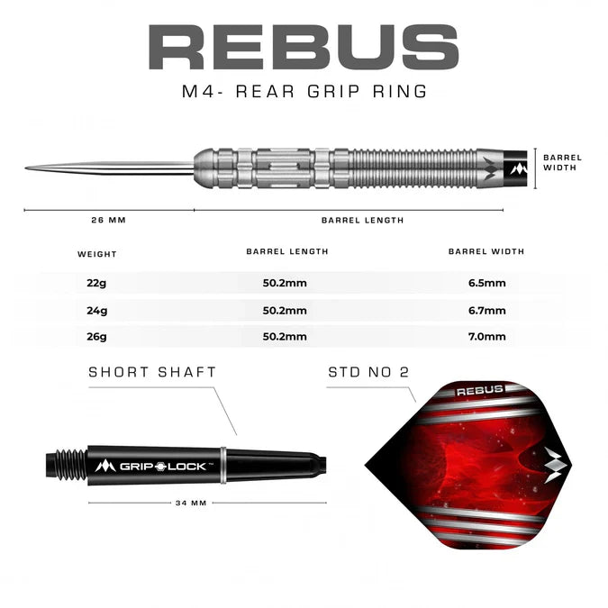 Mission - Rebus - M4 - Steel Šipky - Direct Darts - 4