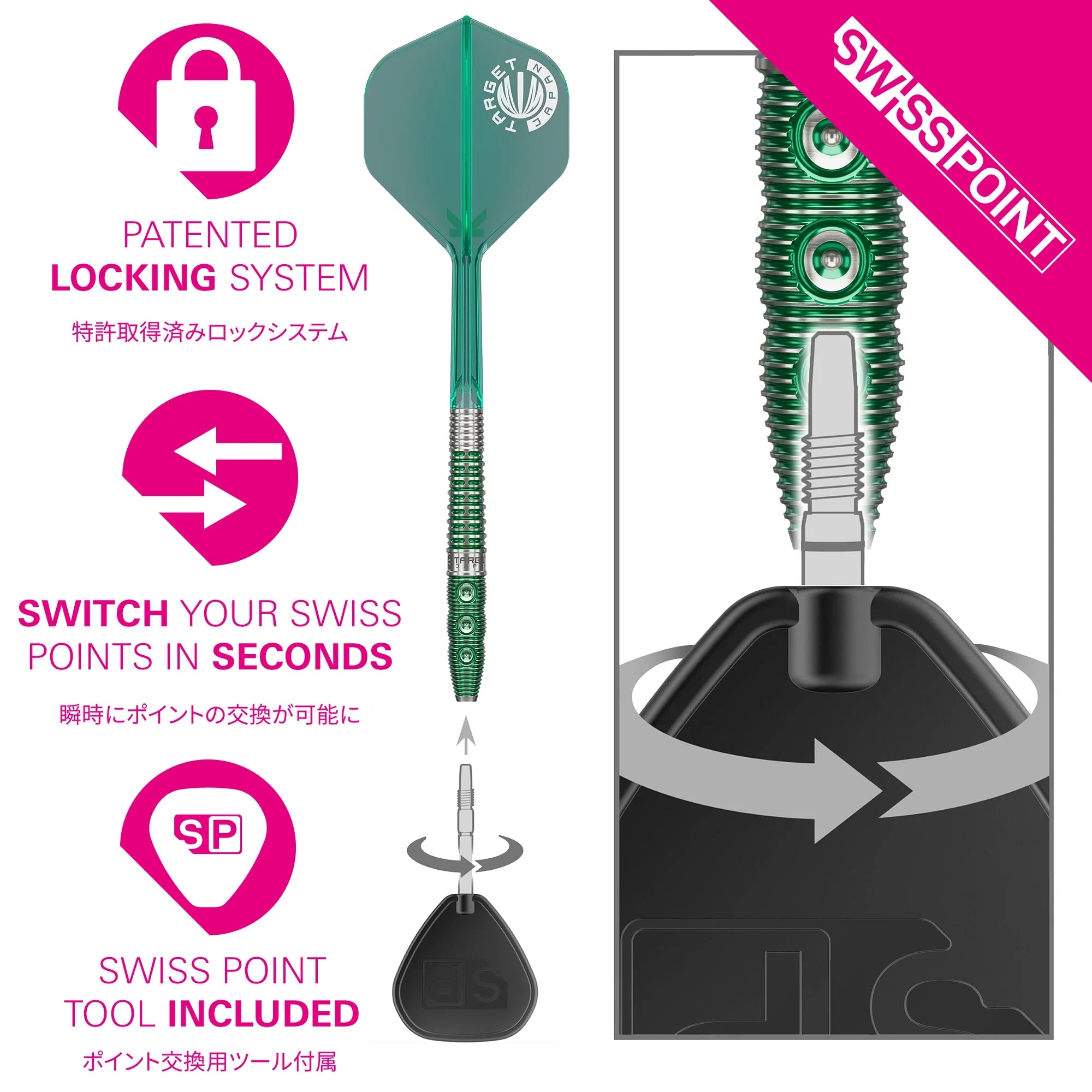 Target Japan - Prime Series Xeno - 90% - Steel Šípky - Direct Darts - 5