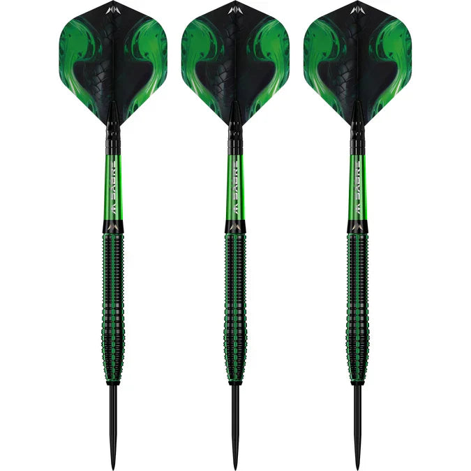 Mission - Venom 90% - Černá & Zelená - Steel Šípky - Direct Darts - 3