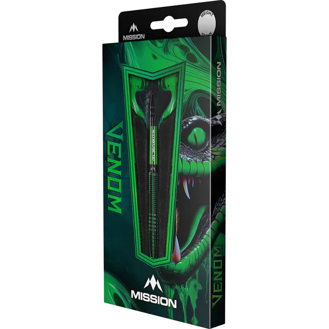 Mission - Venom 90% - Černá & Zelená - Steel Šípky - Direct Darts - 4