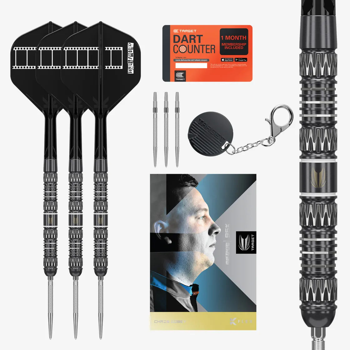Target - Chris Dobey 95K - 95% - Steel Šípky - Direct Darts - 1
