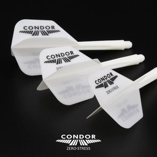 Condor - Zero Stress - Condor Logo - Bílá Černá - No6 - Jednodílný Násadky/Letky Na Šípky - Direct Darts - 3