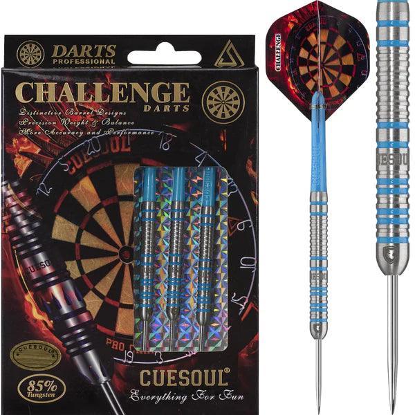 Cuesoul - Challenge - Multi Ring - Modrá 85% - Steel Šípky - Direct Darts - 1