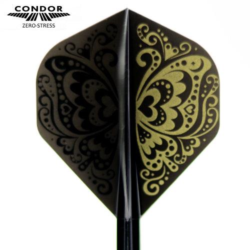 Condor - Zero Stress - Swallowtail - Černá - No2 - Jednodílný Násadky/Letky Na Šípky - Direct Darts - 2
