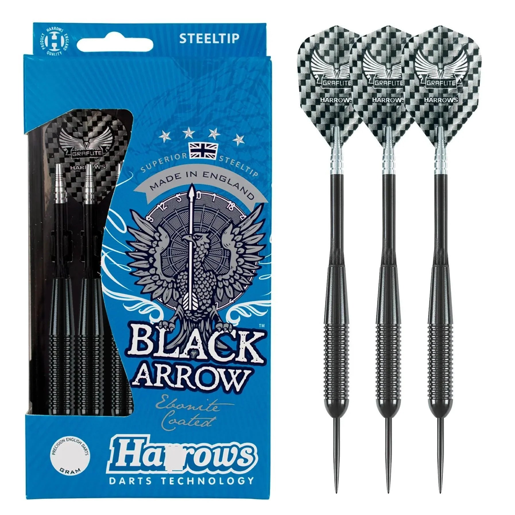 Harrows - Black Arrow 19 G - Steel Šípky - Direct Darts - 2