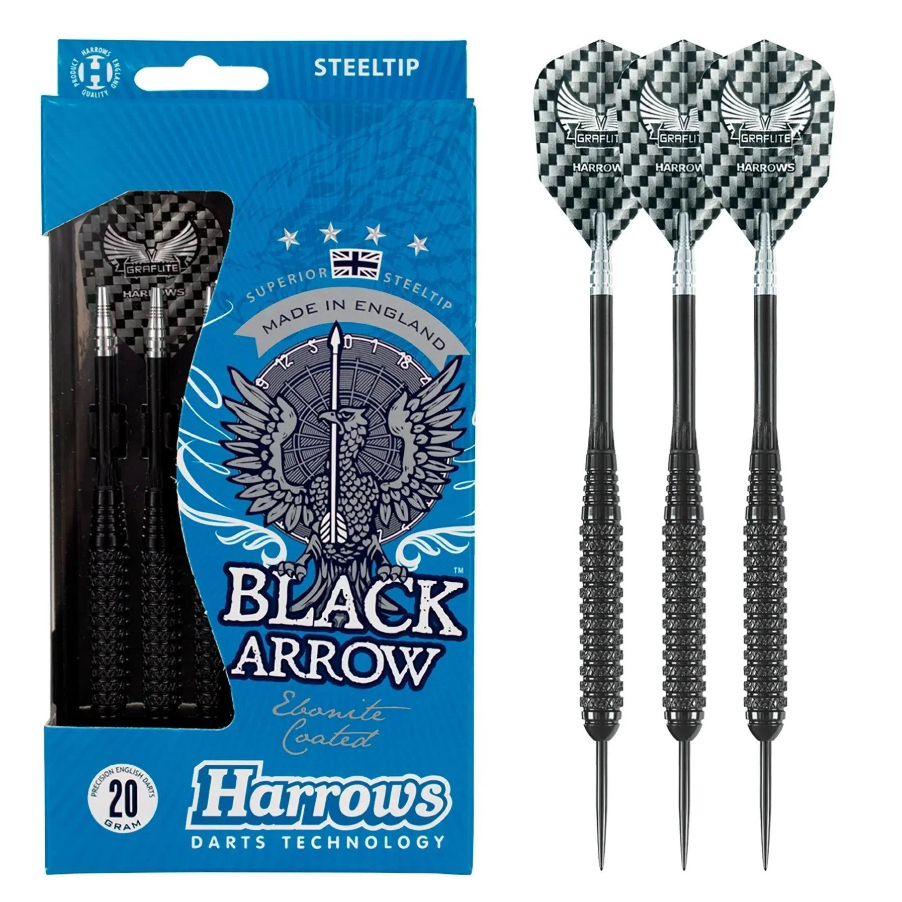 Harrows - Black Arrow 20 G - Steel Šípky - Direct Darts - 2