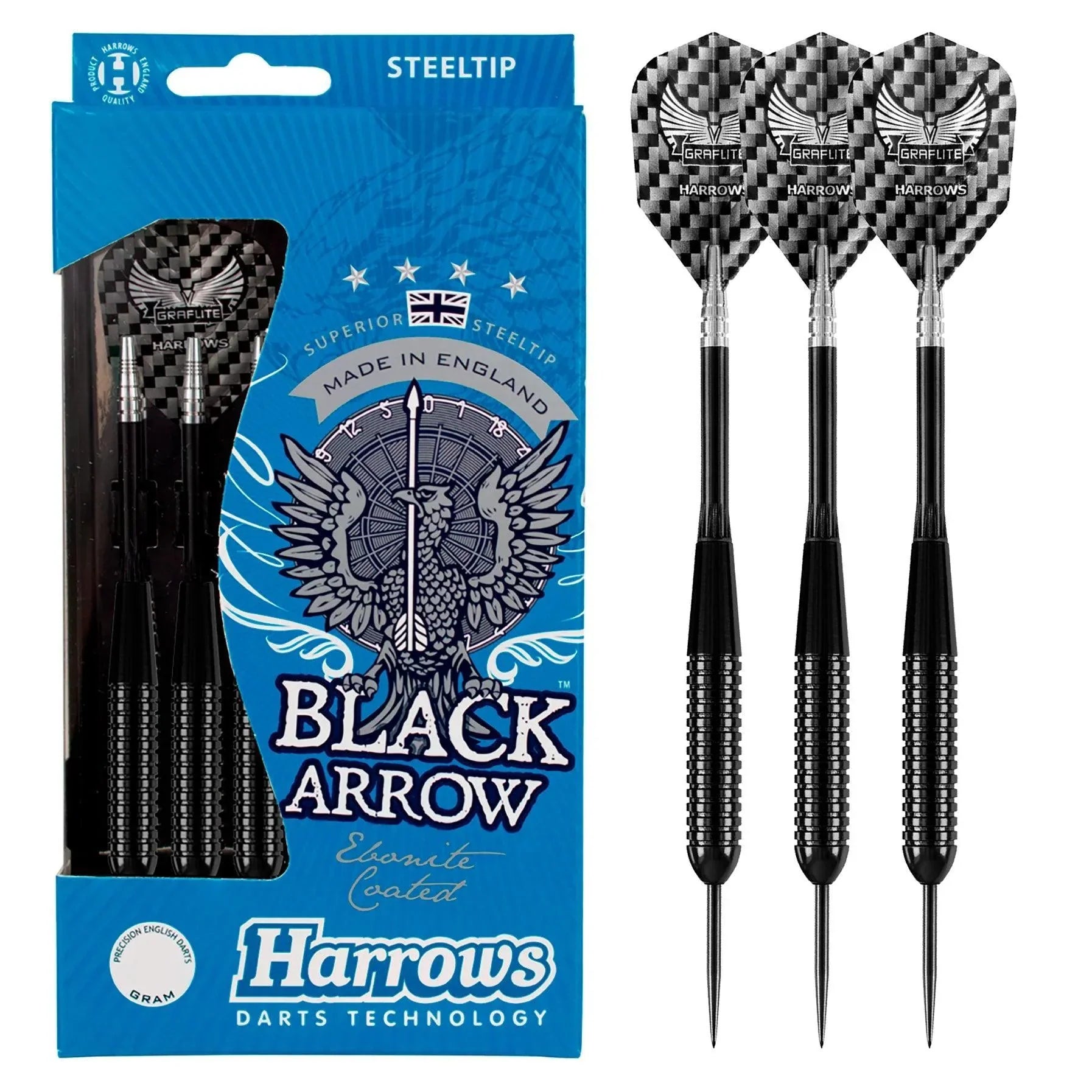 Harrows - Black Arrow 21 G - Steel Šípky - Direct Darts - 2