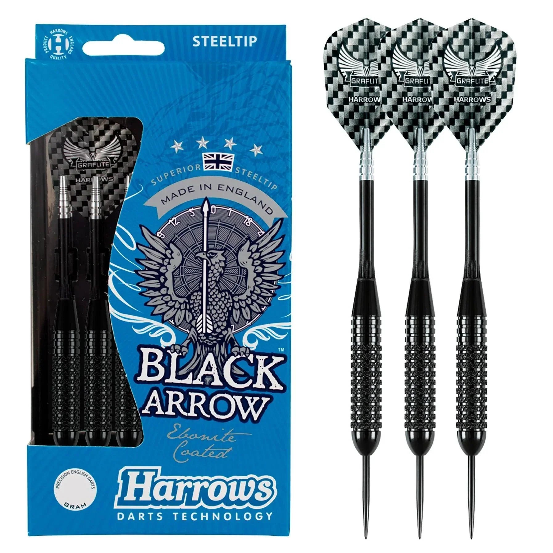 Harrows - Black Arrow 25 G - Steel Šípky - Direct Darts - 2