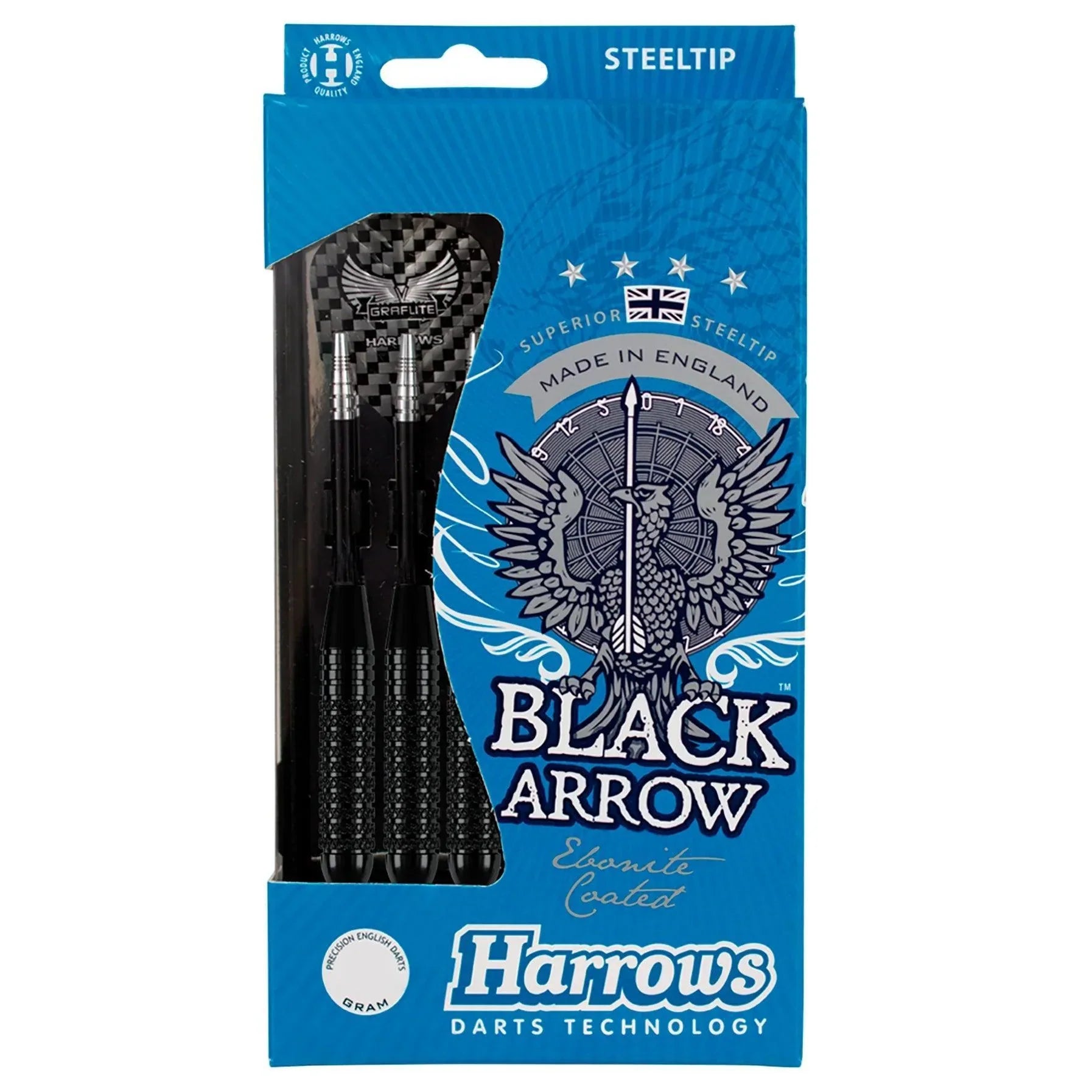 Harrows - Black Arrow 25 G - Steel Šípky - Direct Darts - 5