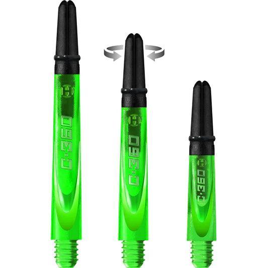 Harrows - Carbon 360 Zelená - Násadky Na Šípky - Direct Darts - 1