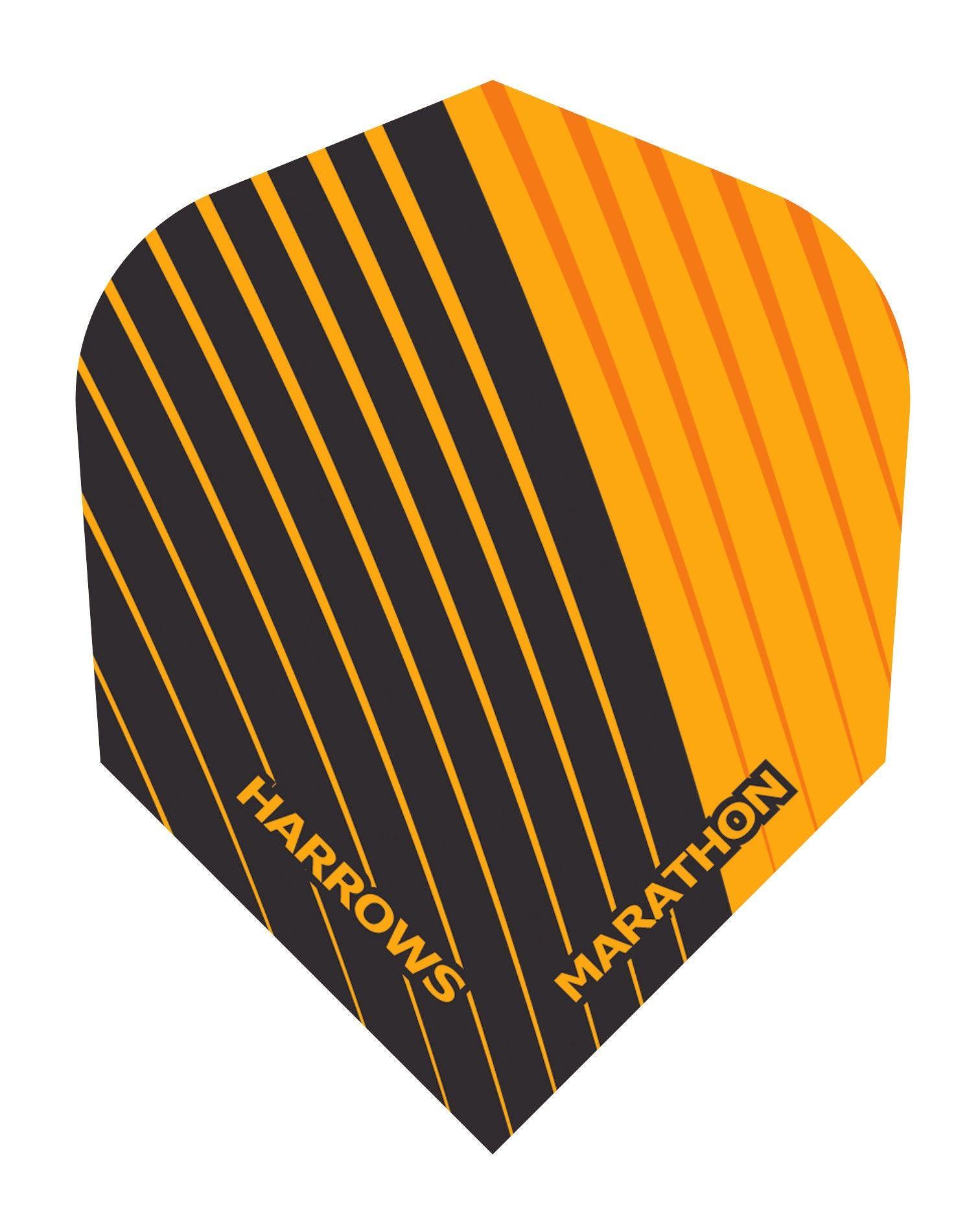 Harrows - Marathon - Oranžová/Černá V2 - 100 Mikron - Letky Na Šípky - Direct Darts - 1