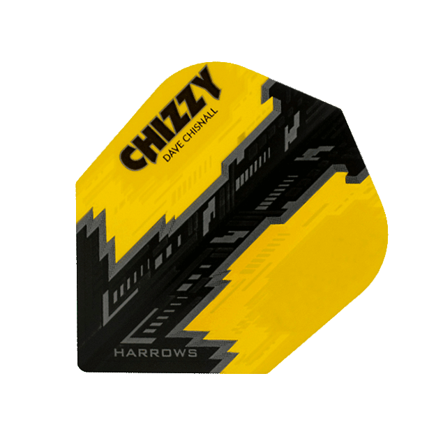 Harrows - Prime Chizzy Žlutá/Černá - 100 Mikron - Letky Na Šípky - Direct Darts - 1