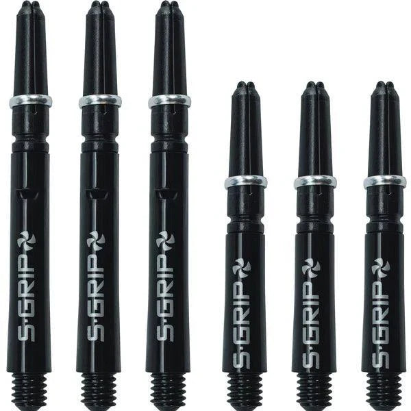 Harrows - Supergrip Spin Černá/Strieborná - Násadky Na Šípky - Direct Darts - 1