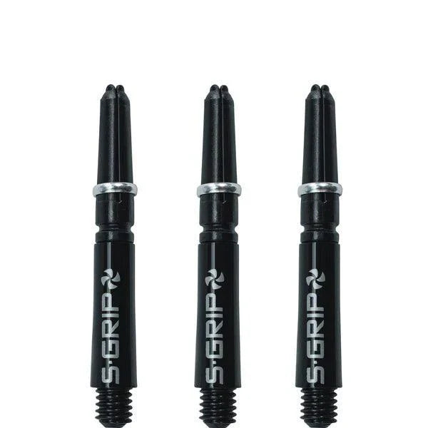 Harrows - Supergrip Spin Černá/Strieborná - Násadky Na Šípky - Direct Darts - 2
