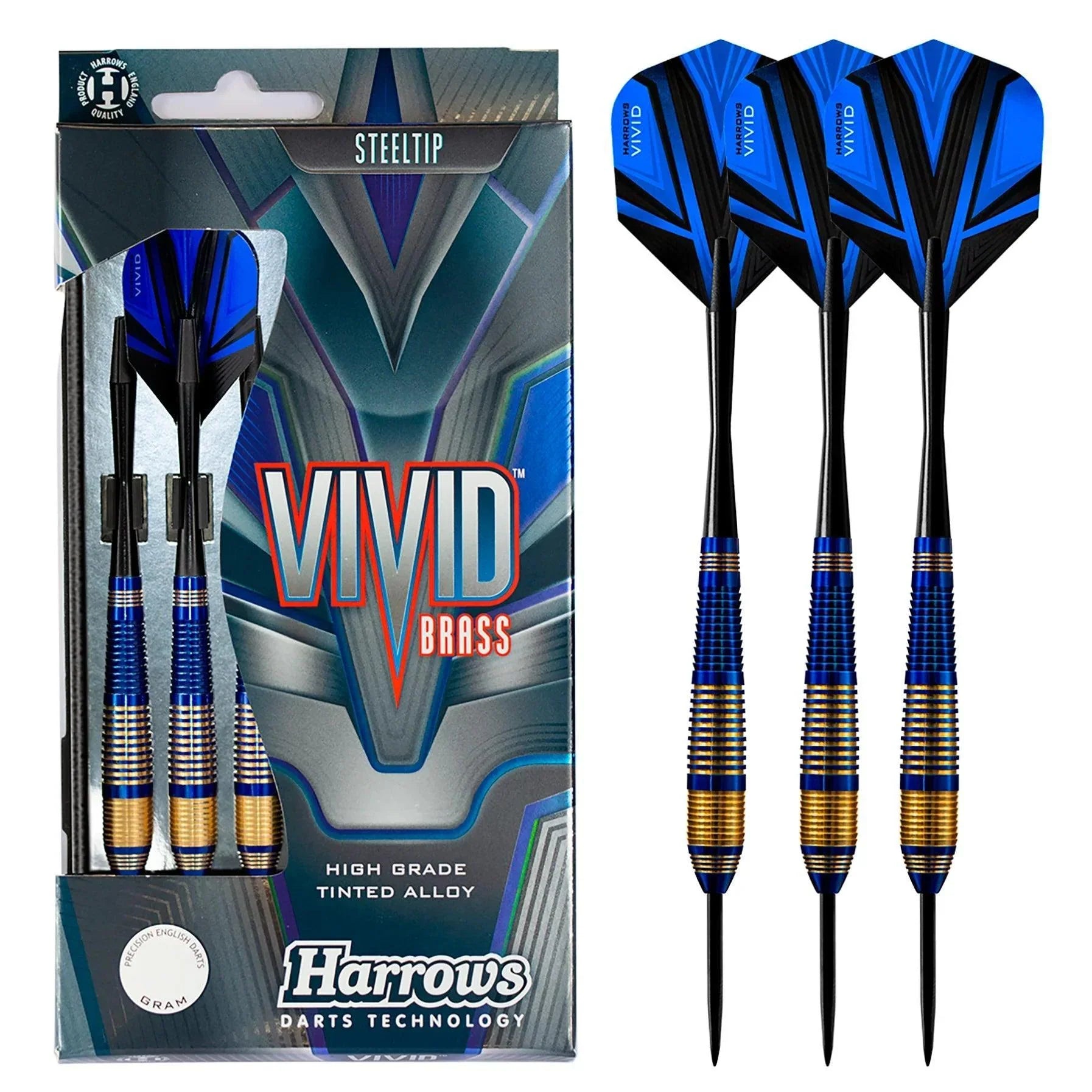 Harrows - Vivid Modrá - Steel Šípky - Direct Darts - 2