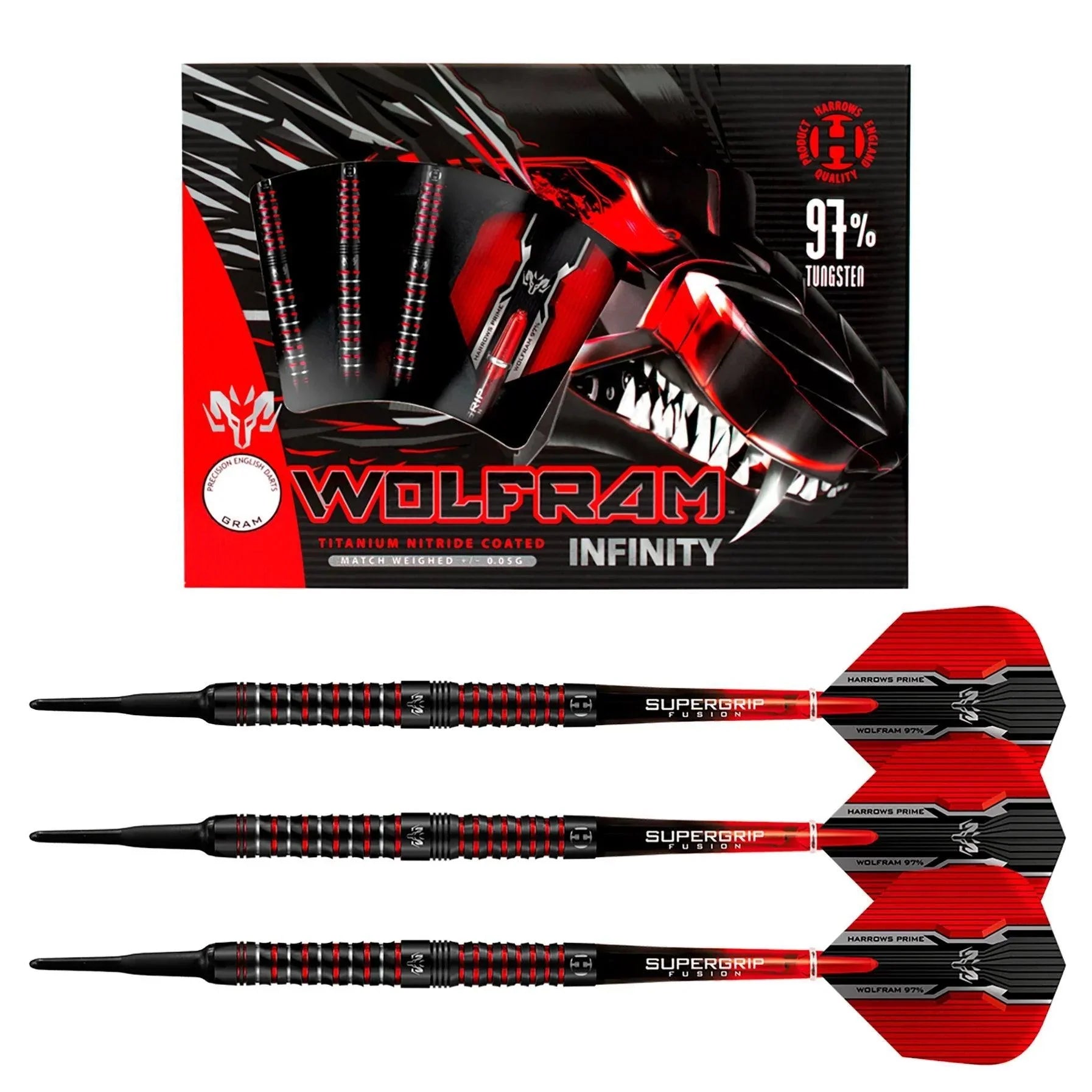 Harrows - Wolfram Infinity 97% - Soft Šipky - Direct Darts - 2