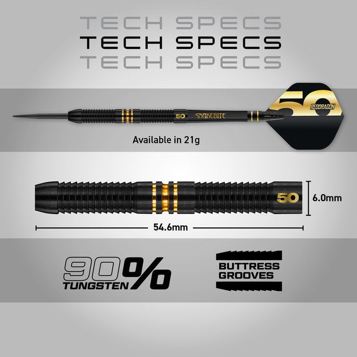 Red Dragon - Peter Wright 50 Years 90% - Steel Šípky - Direct Darts - 7