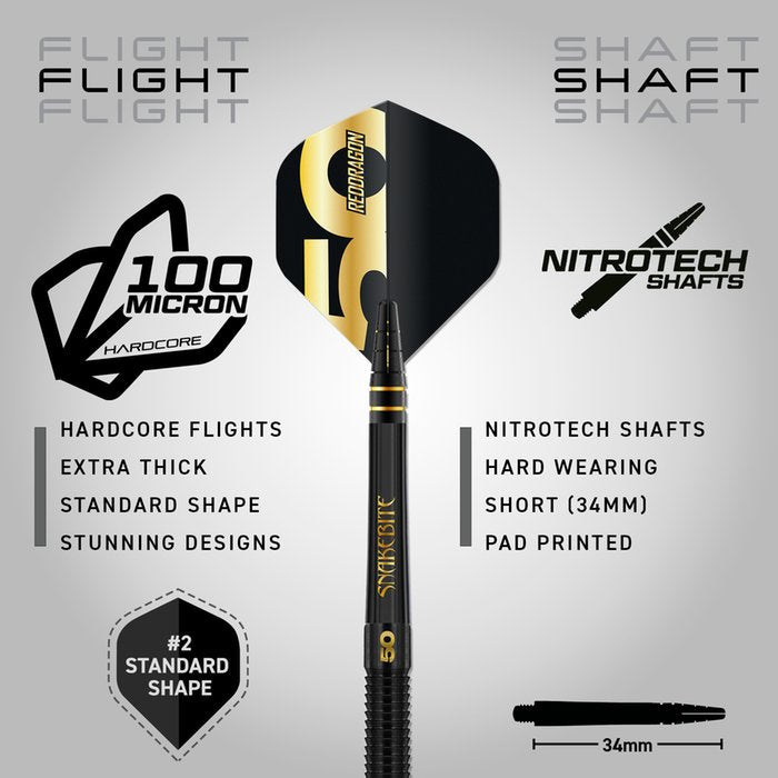 Red Dragon - Peter Wright 50 Years 90% - Steel Šípky - Direct Darts - 6