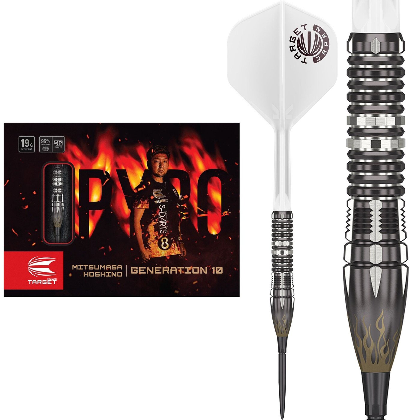Target Japan - Pyro Gen10 - 95% - Steel Šípky - Direct Darts - 1