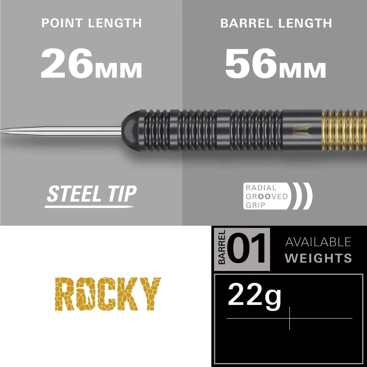 Target - Josh Rock - Brass - Steel Šípky - Direct Darts - 3