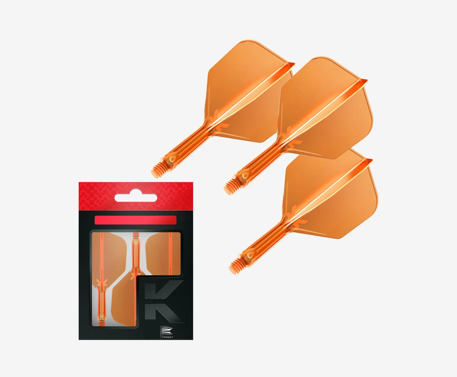 Target - K-Flex - No6 - Neónová Oranžová - Letky/Násadky Na Šípky - Direct Darts - 2