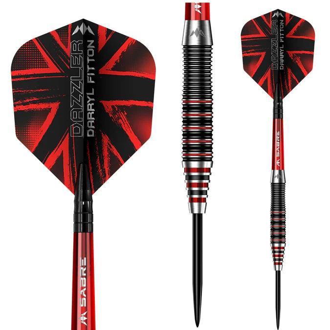 Mission - Darryl Fitton - Electro Černá & Červená - 95% - The Dazzler - Steel Šípky - Direct Darts - 3