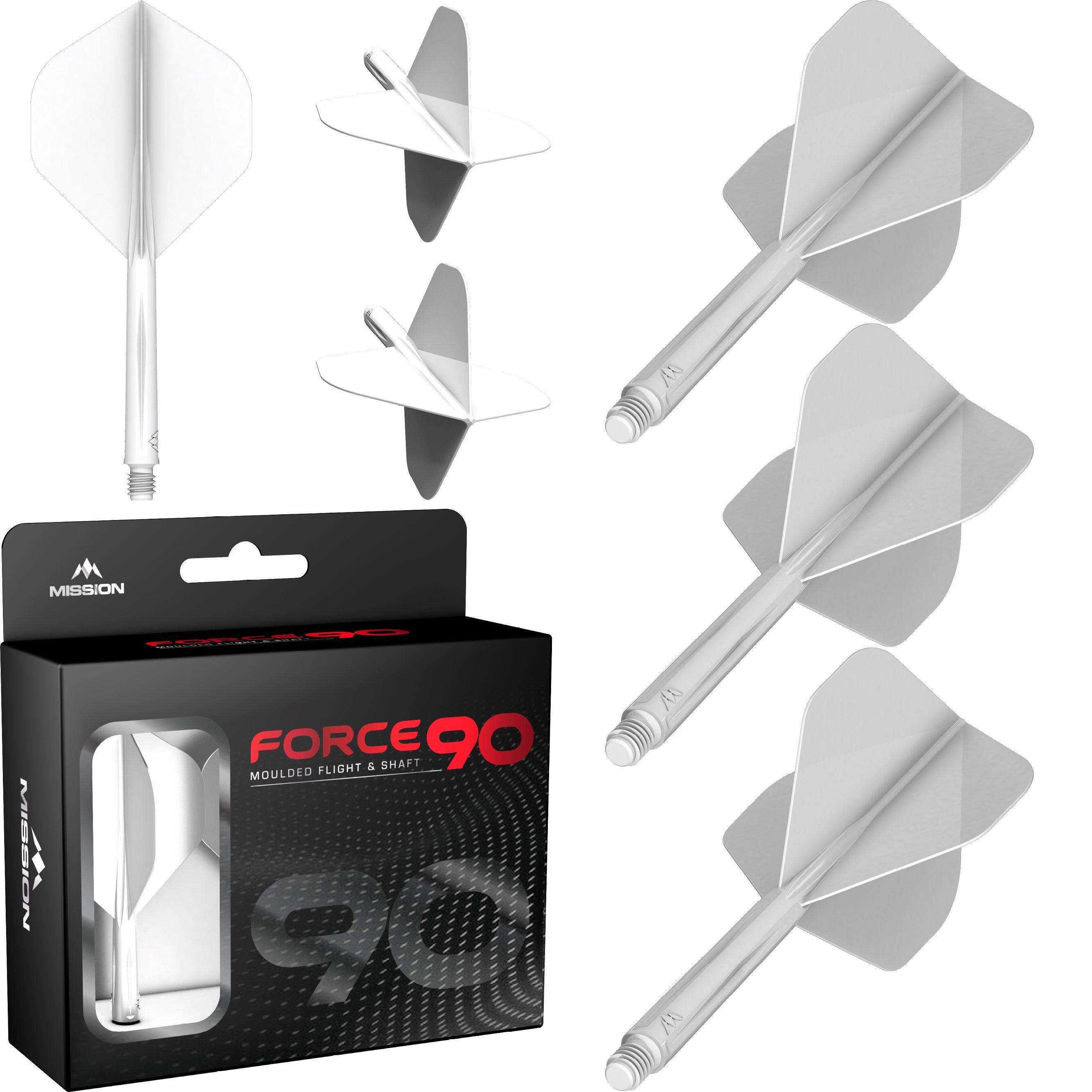 Mission - Force 90 Bílá - No2 - Letky/Násadky Na Šípky - Direct Darts - 3