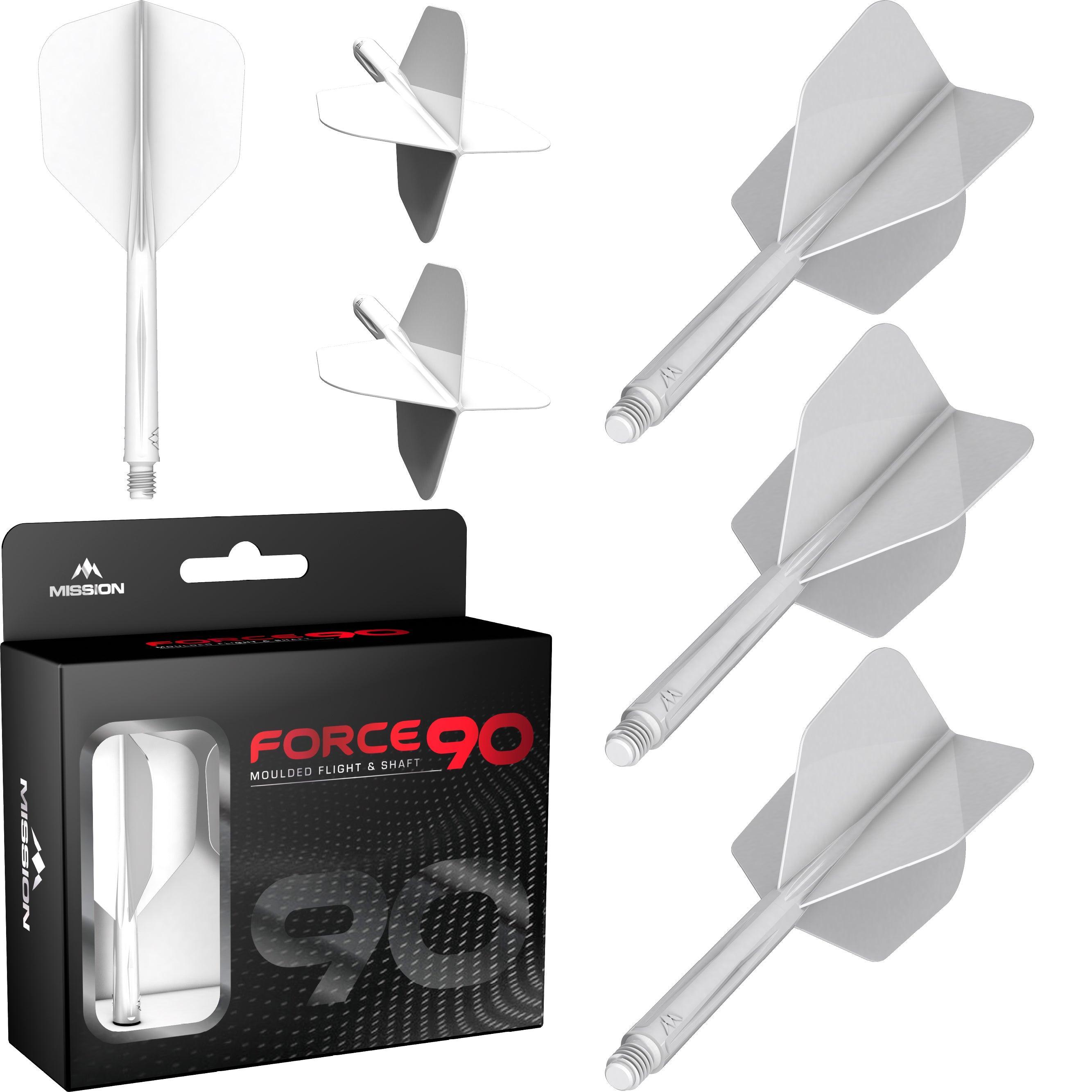 Mission - Force 90 Bílá - No6 - Letky/Násadky Na Šípky - Direct Darts - 3