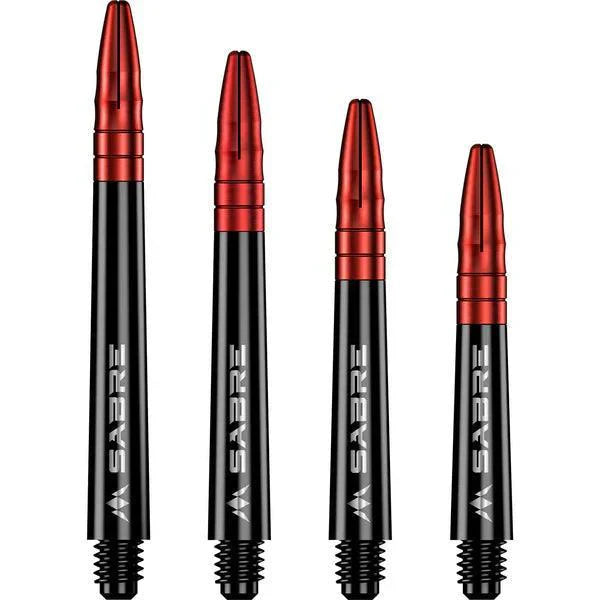 Mission - Sabre - Polykarbonát - Černá - Červená Top - Násadky Na Šípky - Direct Darts - 1