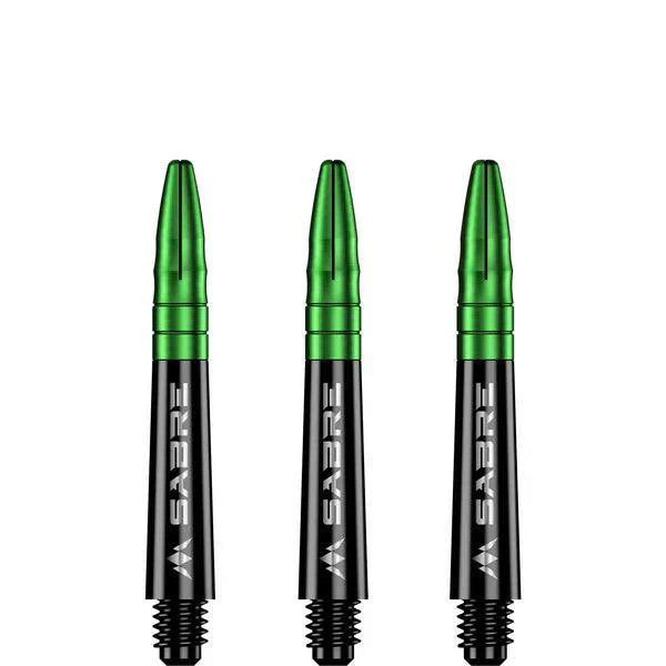 Mission - Sabre - Polykarbonát - Černá - Zelená Top - Násadky Na Šípky - Direct Darts - 2