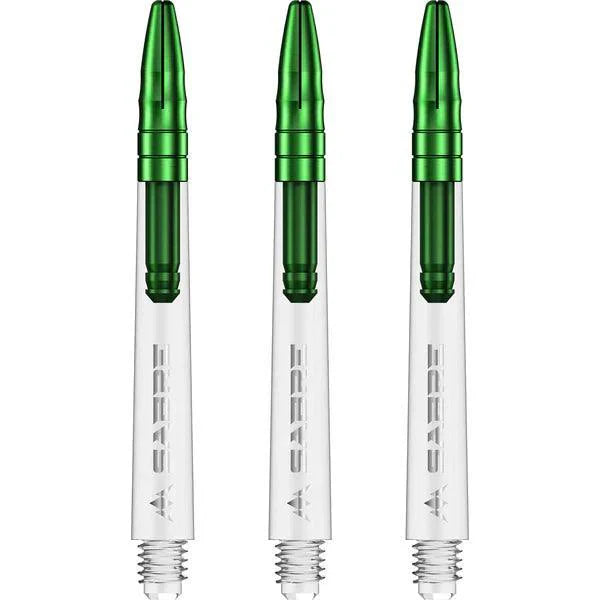 Mission - Sabre - Polykarbonát - Průhledná - Zelená Top - Násadky Na Šípky - Direct Darts - 5