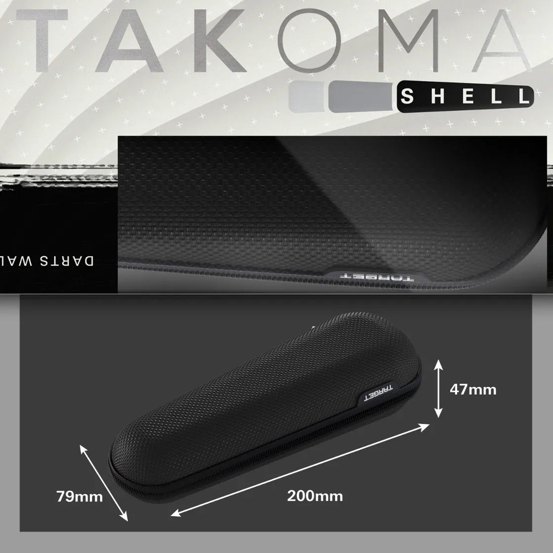Target Japan - Takoma - Shell - Černé - Puzdro Na Šípky - Direct Darts - 5