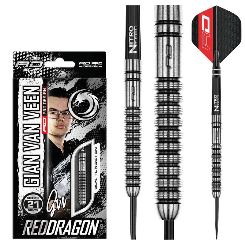Red Dragon - Gian Van Veen - 90% - Steel Šípky - Direct Darts - 2