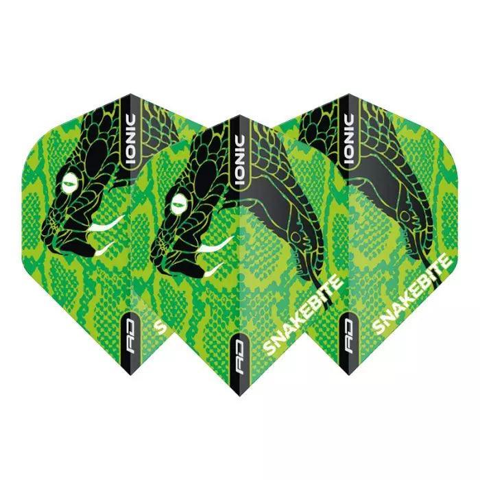 Red Dragon - Hardcore Ionic Snakebite Zelená Fej - 100 Mikron - Letky Na Šípky - Direct Darts - 1