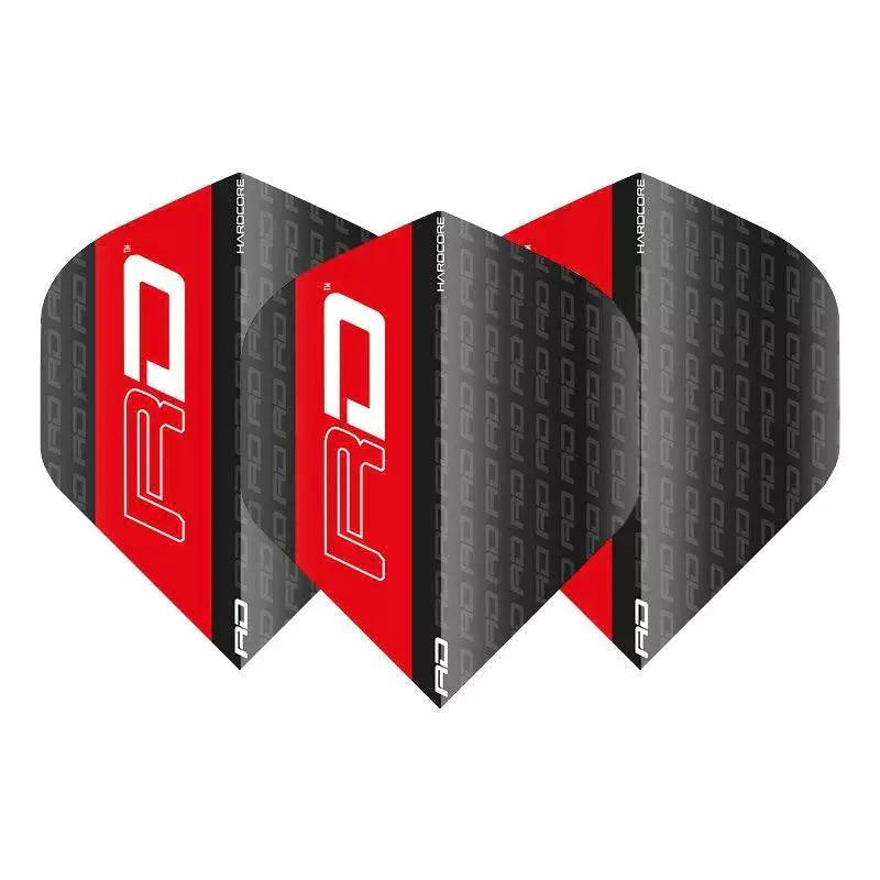 Red Dragon - Hardcore Xt Černá & Červená - 100 Mikron - Letky Na Šípky - Direct Darts - 1