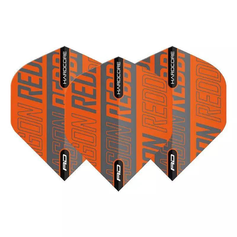 Red Dragon - Hardcore Xt Oranžová & Šedá - 100 Mikron - Letky Na Šípky - Direct Darts - 1