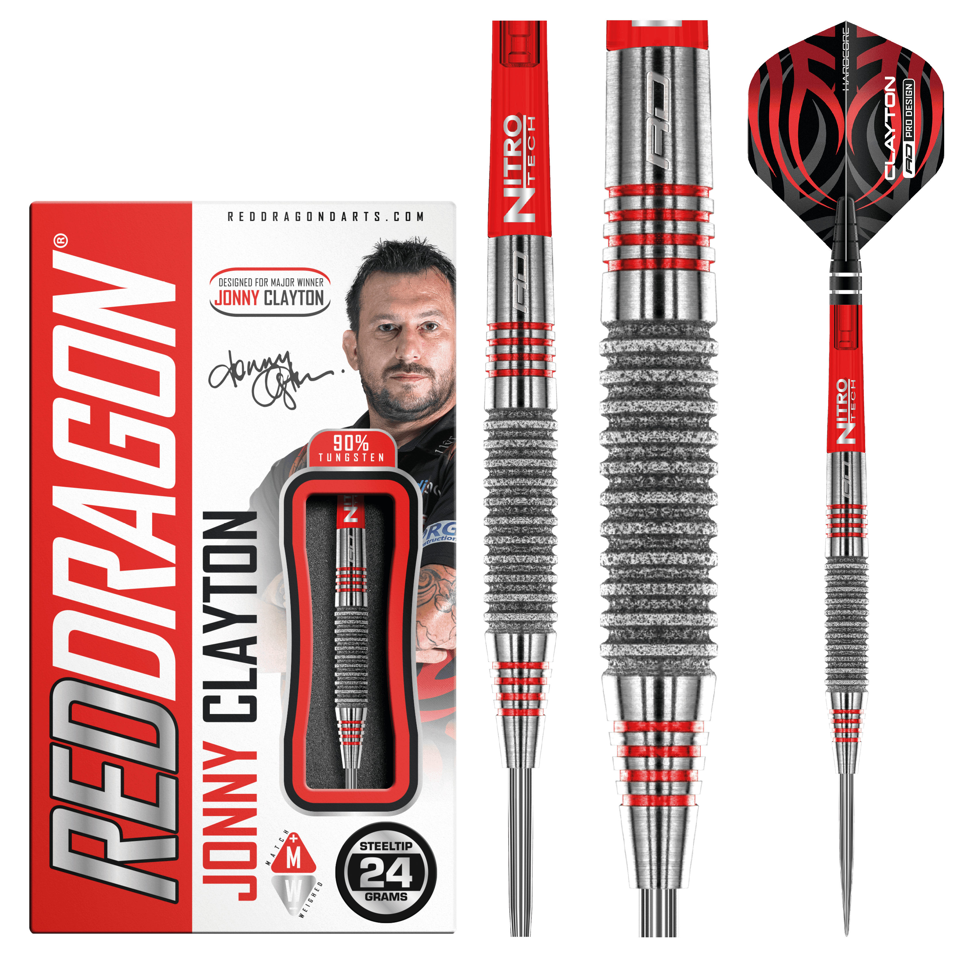 Red Dragon - Jonny Clayton Element 90% - Steel Šípky - Direct Darts - 2
