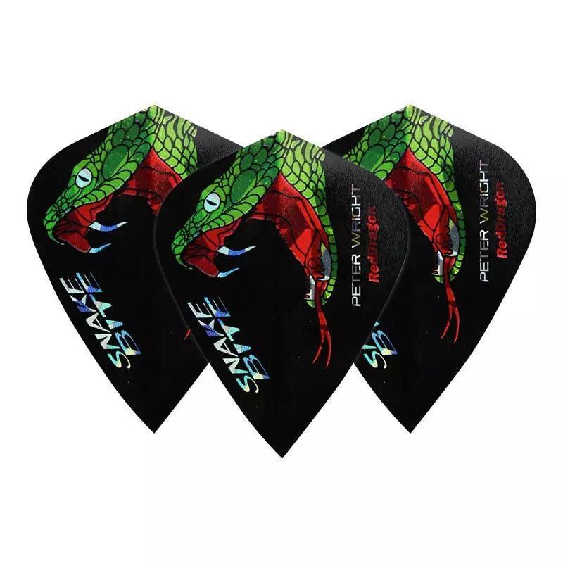 Red Dragon - Peter Wright Snakebite Holographic Fej - 100 Mikron - Letky Na Šípky - Direct Darts - 1